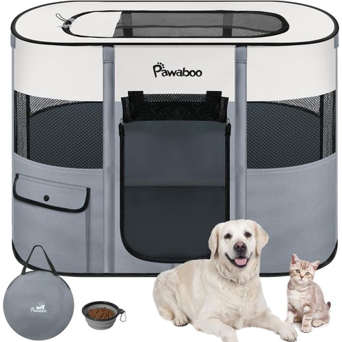 Haustierlaufstall Faltbar Hundekäfig Katzengehege Indoor Outdoor