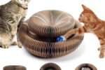 Rundes Kratzbrett für Katzen mit Spielball