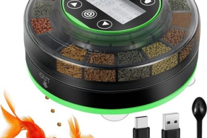 Wiederaufladbarer Fischfutterautomat für Aquarium und Fischtank