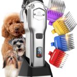 Oneisall Leise Hundeschermaschine mit Metall-Führungskamm, Schermaschine