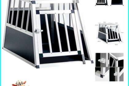 Gegaden Hundetransportbox Aluminium Gitterbox für kleine