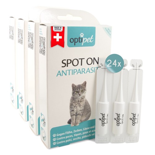 Optipet Spot-On 24x1ml Zecken- Flohschutz Katze