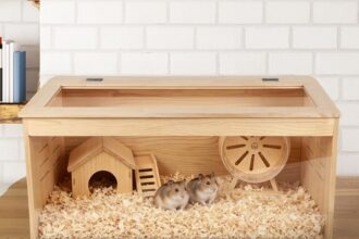 Hamsterkäfig Holz Kleintierkäfig Nagerkäfig Mäusekäfig mit