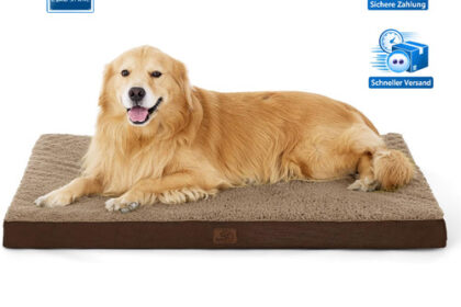 Hundebett Orthopädisch Flauschig Waschbar 112x81x7,6cm für