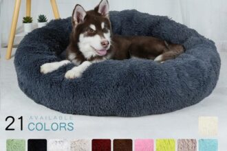 Donut Hundebett Plüschkorb Haustiere Zubehör rundes
