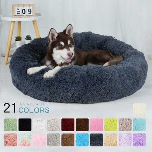 Donut Hundebett Plüschkorb Haustiere Zubehör rundes