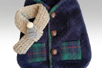 Plaid Coral Fleece Dog Vest – Warm Soft Two-Leg Pet Jacket XS–6XL | Traverseon