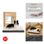 Bedsure Orthopädisches Hundebett 91x69x7,6cm Grau