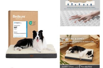 Bedsure Orthopädisches Hundebett 91x69x7,6cm Grau
