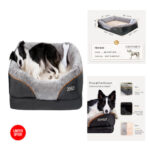 Hundebett Memory Foam mit abnehmbarem Bezug