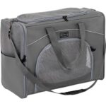 Hundetasche Flugzeug, Transportbox Katze, Hund, GRAU,