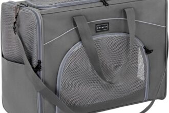 Hundetasche Flugzeug, Transportbox Katze, Hund, GRAU,