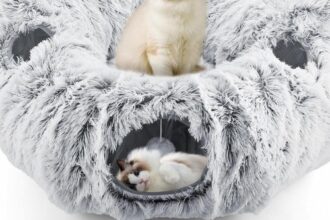 Katzentunnel, Katzenspielzeug für Indoor-Katzen, Weiches Katzenbett,