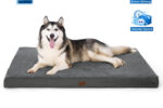 Hundebett Waschbar 135x91x10cm Flauschig Dunkelgrau Hundematte