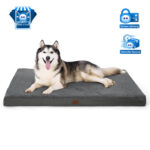 Hundebett Waschbar 135x91x10cm Flauschig Dunkelgrau Hundematte