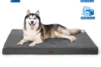Hundebett Waschbar 135x91x10cm Flauschig Dunkelgrau Hundematte