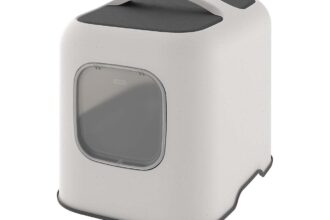 rotho Katzentoilette "BIALA" aus Recyclingkunststoff, sabia sand