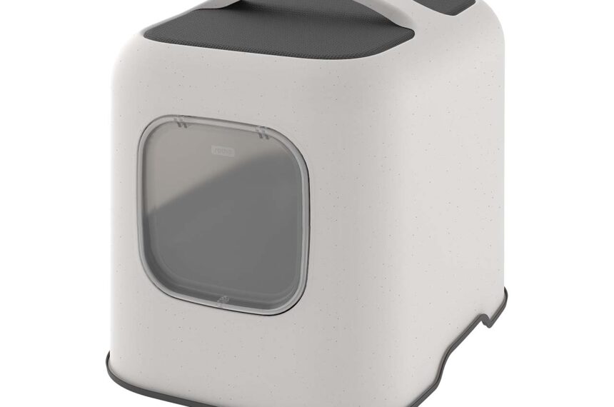 rotho Katzentoilette "BIALA" aus Recyclingkunststoff, sabia sand