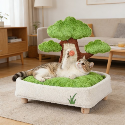 Kleines Katzenbett Katzen Nest Mit Kratzbrett