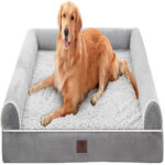 Hundebett Orthopädisch Groß 127x91x19 cm Grau