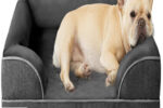 Hundebett mit Memory Foam 76x51cm Dunkelgrau