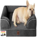 Hundebett mit Memory Foam 76x51cm Dunkelgrau