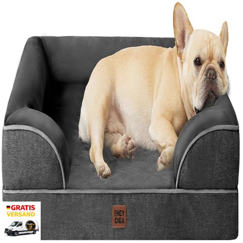 Hundebett mit Memory Foam 76x51cm Dunkelgrau