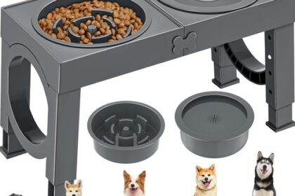 Hund Napf Futterstation Erhöhter Wassernapf Anti-Schling