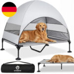 Erhöhtes Hundebett Outdoor Mit Uv-Beständiges Dach，Hundeliege
