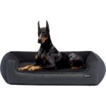 Luxuriöses Hundebett in Dunkelgrau | Abnehmbar