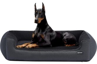 Luxuriöses Hundebett in Dunkelgrau | Abnehmbar