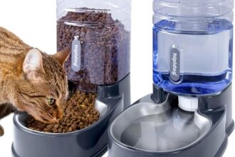 Haustier Futternapf Wasserspender Katzenfutterautomat 3,8l Automatisch
