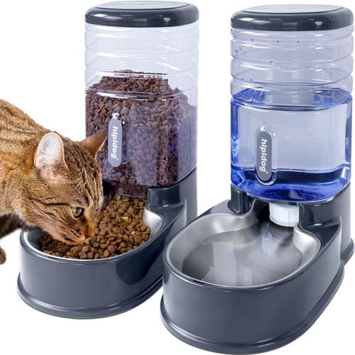 Haustier Futternapf Wasserspender Katzenfutterautomat 3,8l Automatisch