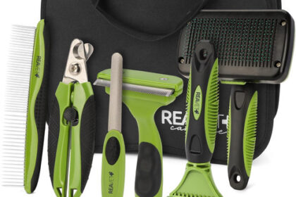 ReaVET Professionelles Hundebürste Fellpflege-Set für Hunde
