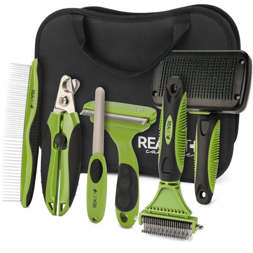 ReaVET Professionelles Hundebürste Fellpflege-Set für Hunde