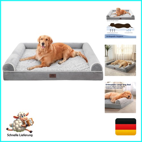 Orthopädisches Hundebett Western Home Grau 127x91x19cm