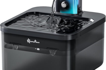 Downypaws Katzenbrunnen Kabellos, Batteriebetriebener Trinkbrunnen Für