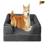 Orthopädisches Hundebett 89x56cm Dunkelgrau Memory Foam