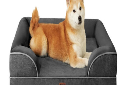 Orthopädisches Hundebett 89x56cm Dunkelgrau Memory Foam