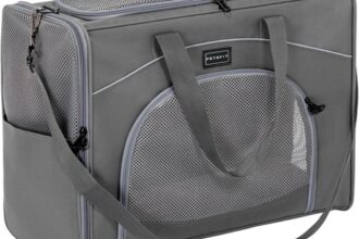 Hundetasche Flugzeug, Transportbox Katze, Hund, GRAU,