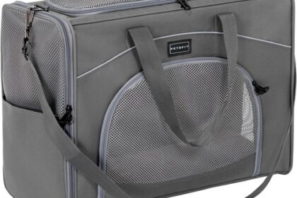 Hundetasche Flugzeug, Transportbox Katze, Hund, GRAU,