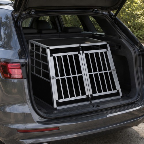 Hundetransportbox Auto Kofferraum Transportbox Hund Aluminium