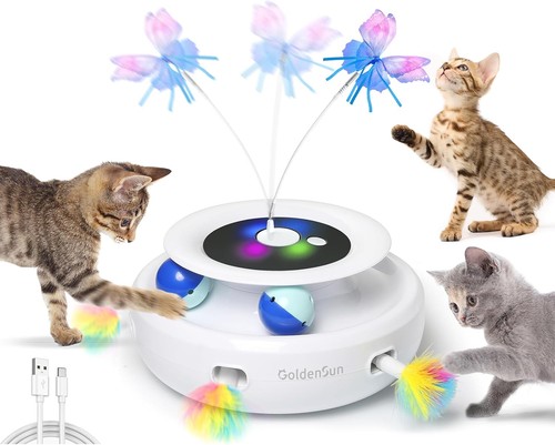 Katzenspielzeug 3 in 1 Elektrisch Interaktiv