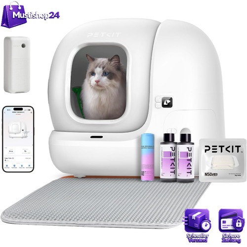 Katzentoilette Selbstreinigend 76L Geruchsbeseitigung mit App-Steuerung