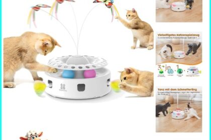 Potaroma 3-in-1 Katzen Spielzeug Interaktiv USB