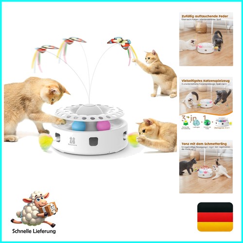 Potaroma 3-in-1 Katzen Spielzeug Interaktiv USB
