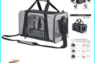 Wakytu Transportbox Hund Katze faltbar Grau