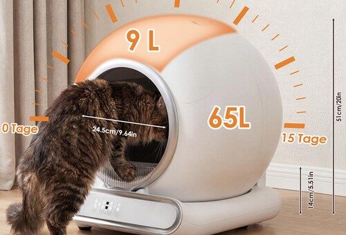 65L+9L Katzenklo Selbstreinigende Katzentoilette Automatisch Wifi