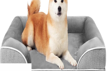 Orthopädisches Hundebett 91x68cm Grau Memory Foam