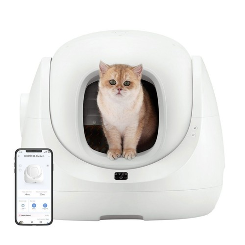 Katzentoilette Intelligente Selbstreinigend App-Steuerung 65L Katzenkl